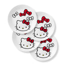 In the words of Hello Kitty®, “You can never have too many friends!” – and now you can share your love of Hello Kitty over a meal. This cute lunch plate set for 4, is ideal for any gathering with friends. The durable, Vitrelle plates and bowls are lightwe
