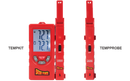 The Power Probe Temperature Kit is designed to give readings for ambient temperature and from the wireless Temperature Probe. The Tempkit has a built–in temperature sensor in the base unit, plus a temperature sensor in the remote wireless Probe. This allo