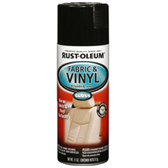Rust-Oleum® Fabric & Vinyl is a flexible coating that restores color on vinyl, simulated leather and some fabrics. Ideal for use on vinyl furniture, luggage, car seats, car door panels, vinyl car tops, dashboards, floor mats and more.

Use on fabric & vin