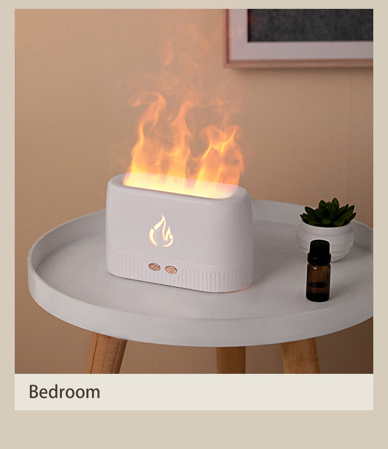 SK992-Factory Price Flame Humidifier Aroma Diffusers Machine Home Bedroom Silent Essential Oil Flame Aroma Diffuser