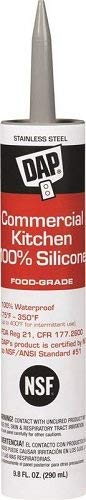 12 Pack of 9.8 oz Dap 08660 Commercial Kitchen Stainless Steel 100% Silicone Sealant