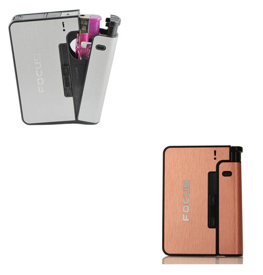 SK999-Aluminum alloy  flame automatic cigarette case