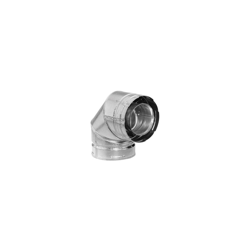 DirectVent Pro Collection 5" x 8" Inner Diameter Galvanized 90 Degree Elbow

The DirectVent Pro 5" Inner Diameter Galvanized 90 Degree Elbow is a component that is used in a typical venting installation. The 90 degree elbow for the DirectVent Pro series i