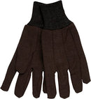 LARGE BROWN JERSEY CLUTE KNIT WRIST