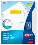 Avery® Big Tab™ Label Dividers, Easy Peel® Labels, 8 Tabs, 4 Sets (14433)