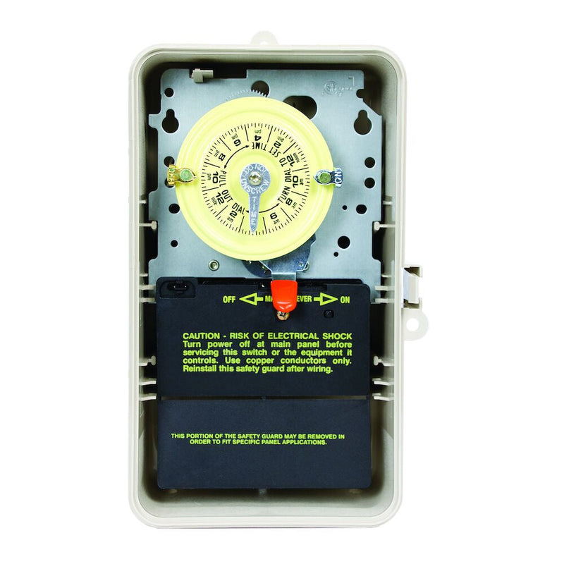 Heavy-duty mechanical time switches control a single load