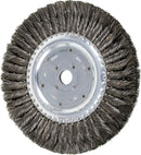 PFERD 81698 Standard Twist Knot Wheel Brush, Carbon Steel Wire, 8" Diameter, 3/4" Arbor Hole, 0.014 Wire Size, 1-5/8" Trim Length, 5/8" Face Width, 7000 RPM