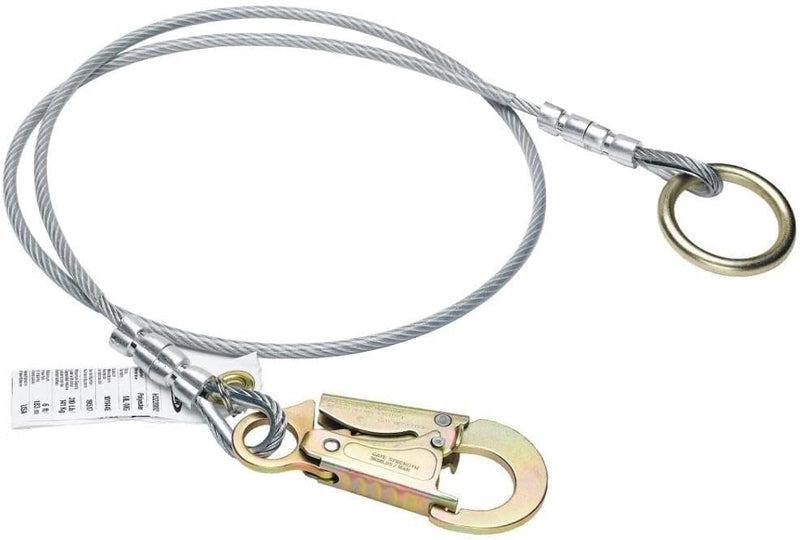 Werner 8 Ft. Anchor Extension (1/4 In Vinyl Coated Cable O-Ring Snaphook)