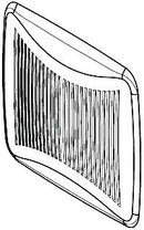 Grille Assembly Type; 674 Ventilation Fan Used on; Dimension 10-1/8 Inch X 10-1/2 Inch; Finish White; Material Plastic