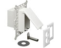 Low Profile Inbox for new construction for stucco, textured and rigid siding. Vertical with weatherproof while in use. Extra Duty white paintable cover.