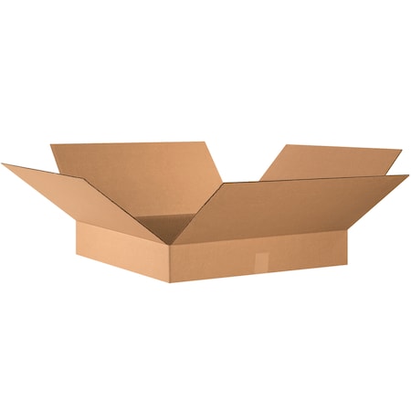 Corrugated Cardboard Shipping and Mailing Boxes, 24" L x 24" W x 4" H, Brown/Kraft, Easy-to-Assemble, Great for Small Businesses (Pack of 10)