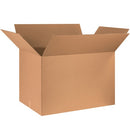 Corrugated Cardboard Storage Boxes, 36" L x 24" W x 24" H, Brown/Kraft, Pack of 5, Foldable, Ships and Stores Flat