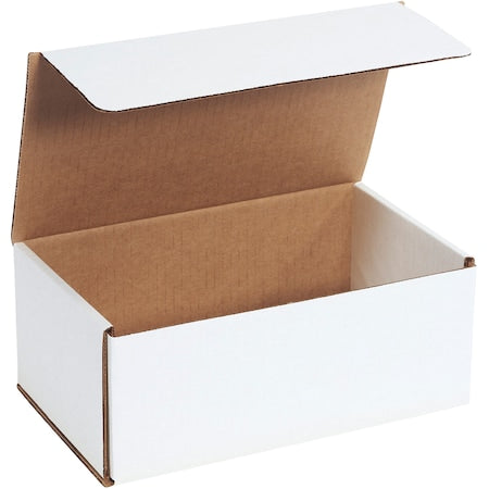 White Corrugated Cardboard Mailer Box, 10" L x 6" W x 4" H, Pack of 50, Crush-Proof, for Shipping and Mailing UPS, USPS and FedEx