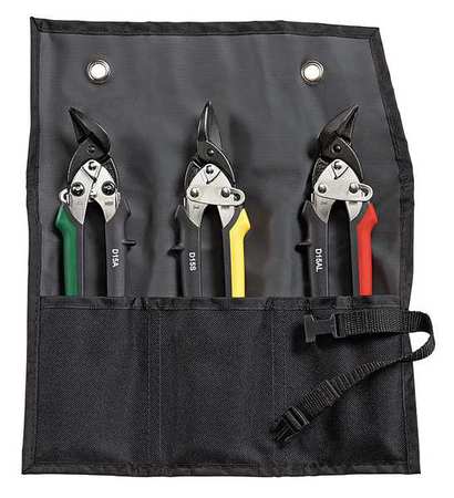 BESSEY Aviation Snip Set, Left/Right/Straight, 7 3/16 in, Steel