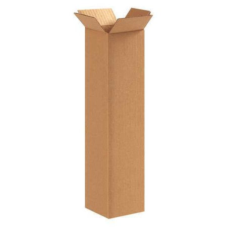 Corrugated Cardboard Shipping and Mailing Boxes, 4" L x 4" W x 16" H, Brown/Kraft, Easy-to-Assemble, Great for Small Businesses (Pack of 25)