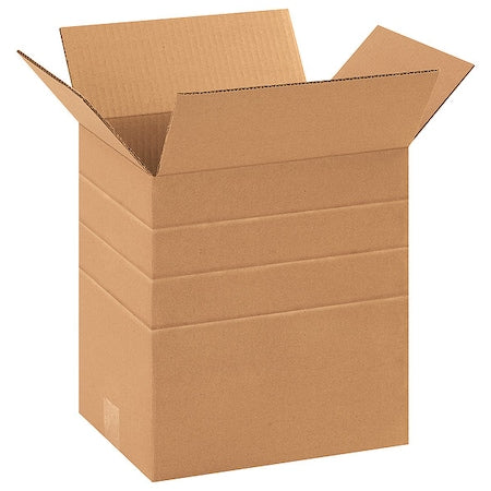MD11812100PK Multi-Depth Corrugated Boxes, 11 1/4" L x 8 3/4" W x 12" H, Kraft (Pack of 100)