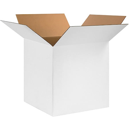 Corrugated Cardboard Shipping and Mailing Boxes, 24" L x 24" W x 24" H, White, Easy-to-Assemble, Great for Small Businesses (Pack of 10)