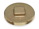 Cleanout Plug, Recessed Head, Nominal Size 3.5 In, Material of Construction Brass, For Use In Drain Access