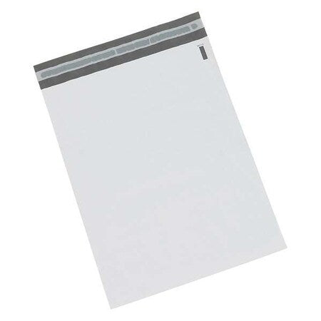Poly Mailer Envelopes, 12" x 15 1/2", White, Self-Seal with Tear Strip, Waterproof and Puncture Resistant, For Packing, Mailing, and Shipping, Pack of 500