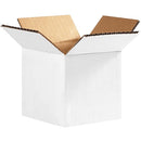 Corrugated Cardboard Shipping and Mailing Boxes, 4" L x 4" W x 4" H, White, Easy-to-Assemble, Great for Small Businesses (Pack of 25)