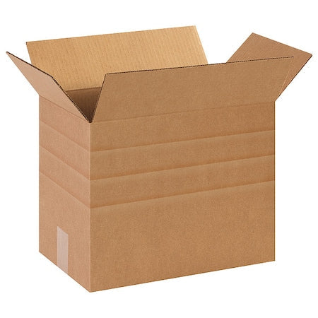 MD14812 Multi-Depth Corrugated Cardboard Box 14 1/2" L x 8 3/4" W x 12" H, Kraft, for Shipping, Packing and Moving (Pack of 25)