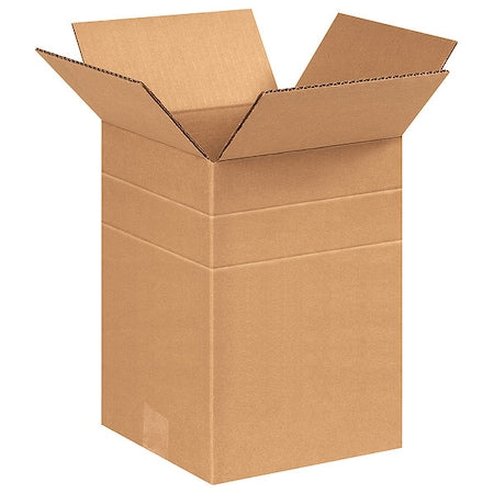 MD8812R Multi-Depth Corrugated Cardboard Box 8 1/2" L x 8 1/2" W x 12" H, Kraft, For Shipping, Packing and Moving (Pack of 25)