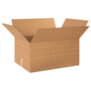 MD241812 Multi-Depth Corrugated Box, 24" Length x 18" Width x 12" Height, Kraft (Bundle of 10