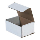 Corrugated Mailing Mailer Boxes Small 4" x 3" x 2" (50 Pack) Cardboard Shipping Box for Packaging Moving Packing Storage - White, 50 Pack