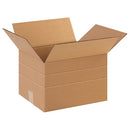 Corrugated Cardboard Multi-Depth Shipping and Mailing Boxes, 12" L x 10" W x 8" H, Brown/Kraft, Easy-to-Assemble, Great for Small Businesses (Pack of 25)