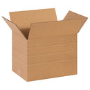 MD141010 Multi-Depth Corrugated Cardboard Box 14" L x 10" W x 10" H, Kraft, for Shipping, Packing and Moving (Pack of 25)