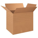 MD282024 Multi-Depth Corrugated Cardboard Box 28" L x 20" W x 24" H, Kraft, for Shipping, Packing and Moving (Pack of 10)