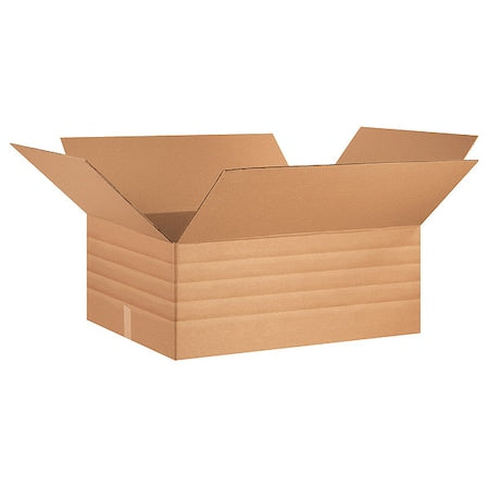 MD302412 Multi-Depth Corrugated Cardboard Box 30" L x 24" W x 12" H, Kraft, For Shipping, Packing and Moving (Pack of 15)