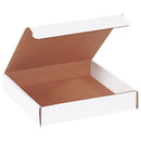 White Corrugated Cardboard Literature Mailer Box, 7 3/8" L x 7 3/8" W x 1 3/8" H, Pack of 50, Crush-Proof, for Shipping and Mailing UPS, USPS and FedEx