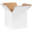 Corrugated Cardboard Shipping and Mailing Boxes, 10" L x 10" W x 10" H, White, Easy-to-Assemble, Great for Small Businesses (Pack of 25)