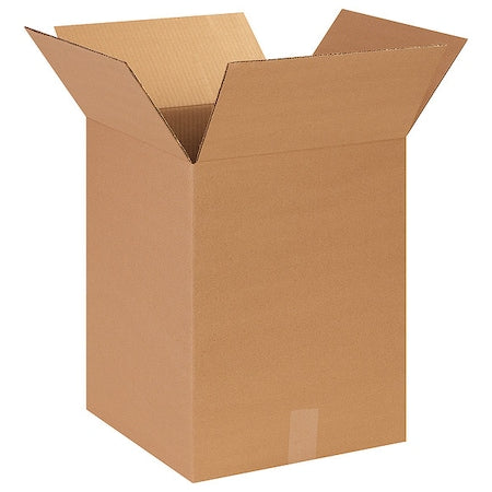 Corrugated Cardboard Shipping and Mailing Boxes, 14" L x 14" W x 18" H, Brown/Kraft, Easy-to-Assemble, Great for Small Businesses (Pack of 25)