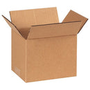 766 Corrugated Cardboard Box 7" L x 6" W x 6" H, Kraft, For Shipping, Packing and Moving (Pack of 25)