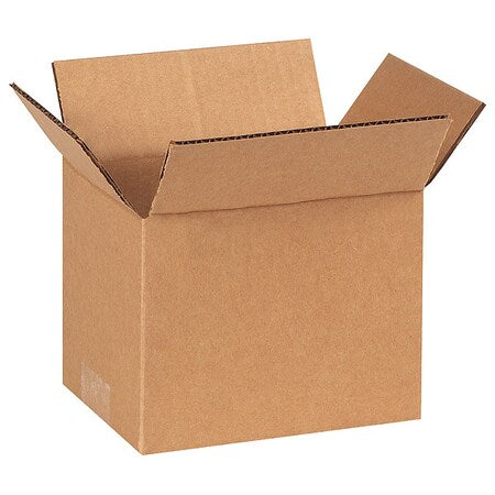 Corrugated Cardboard Shipping and Mailing Boxes, 7" L x 6" W x 6" H, Brown/Kraft, Easy-to-Assemble, Great for Small Businesses (Pack of 25)