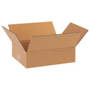 1083 Flat Corrugated Cardboard Box, 10" L x 8" W x 3" H, Kraft, For Shipping, Packing and Moving (Pack of 100)