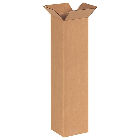 Corrugated Cardboard Shipping and Mailing Boxes, 6" L x 6" W x 24" H, Brown/Kraft, Easy-to-Assemble, Great for Small Businesses (Pack of 25)