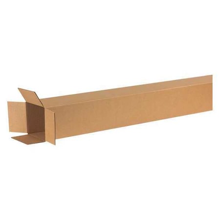 Corrugated Cardboard Tall Storage Boxes, 6" L x 6" W x 72" H, Brown/Kraft, Pack of 15, Foldable, Ships and Stores Flat