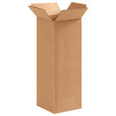 Recycled Corrugated Cardboard Boxes, 4" L x 4" W x 10" H, Brown/Kraft, Contains 15%-100% Recycled Content (Pack of 25)
