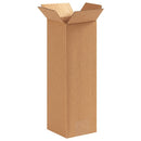 Corrugated Cardboard Shipping and Mailing Boxes, 4" L x 4" W x 12" H, Brown/Kraft, Easy-to-Assemble, Great for Small Businesses (Pack of 25)