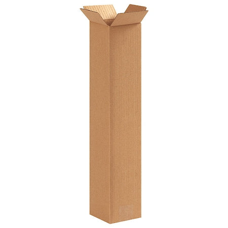 Corrugated Cardboard Shipping and Mailing Boxes, 4" L x 4" W x 20" H, Brown/Kraft, Easy-to-Assemble, Great for Small Businesses (Pack of 25)