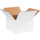 Corrugated Cardboard Shipping and Mailing Boxes, 12" L x 12" W x 8" H, White, Easy-to-Assemble, Great for Small Businesses (Pack of 25)