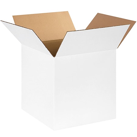 Corrugated Cardboard Shipping and Mailing Boxes, 14" L x 14" W x 14" H, White, Easy-to-Assemble, Great for Small Businesses (Pack of 25)
