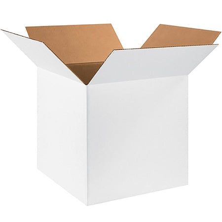 Corrugated Cardboard Shipping and Mailing Boxes, 18" L x 18" W x 18" H, White, Easy-to-Assemble, Great for Small Businesses (Pack of 20)