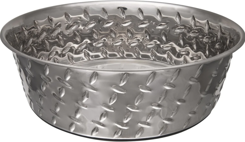 TTJG-Loving Pets Diamond Plate Dog Bowl