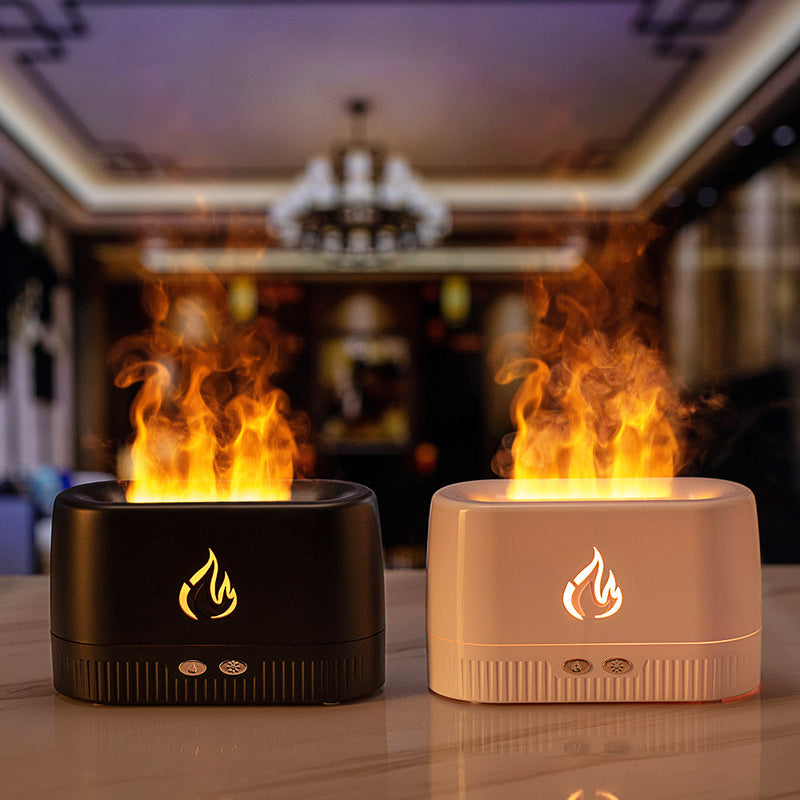 SK992-Factory Price Flame Humidifier Aroma Diffusers Machine Home Bedroom Silent Essential Oil Flame Aroma Diffuser