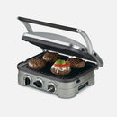 With five separate cooking options, the Cuisinart庐聽Griddler庐聽can handle everything from pancakes and sausages to grilled cheese to steaks, hamburgers, and panini. A floating cover and one set of reversible plates turn the Griddler庐聽into a contact grill, p