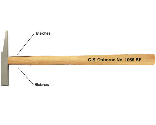 Hardwood handle. Forged steel head fully polished. An industry standard. Accurately finished straight sides and square face for striking.

Similar to Osborne No. 1066 B but with STABILED SPRING HANDLE (bleiches).